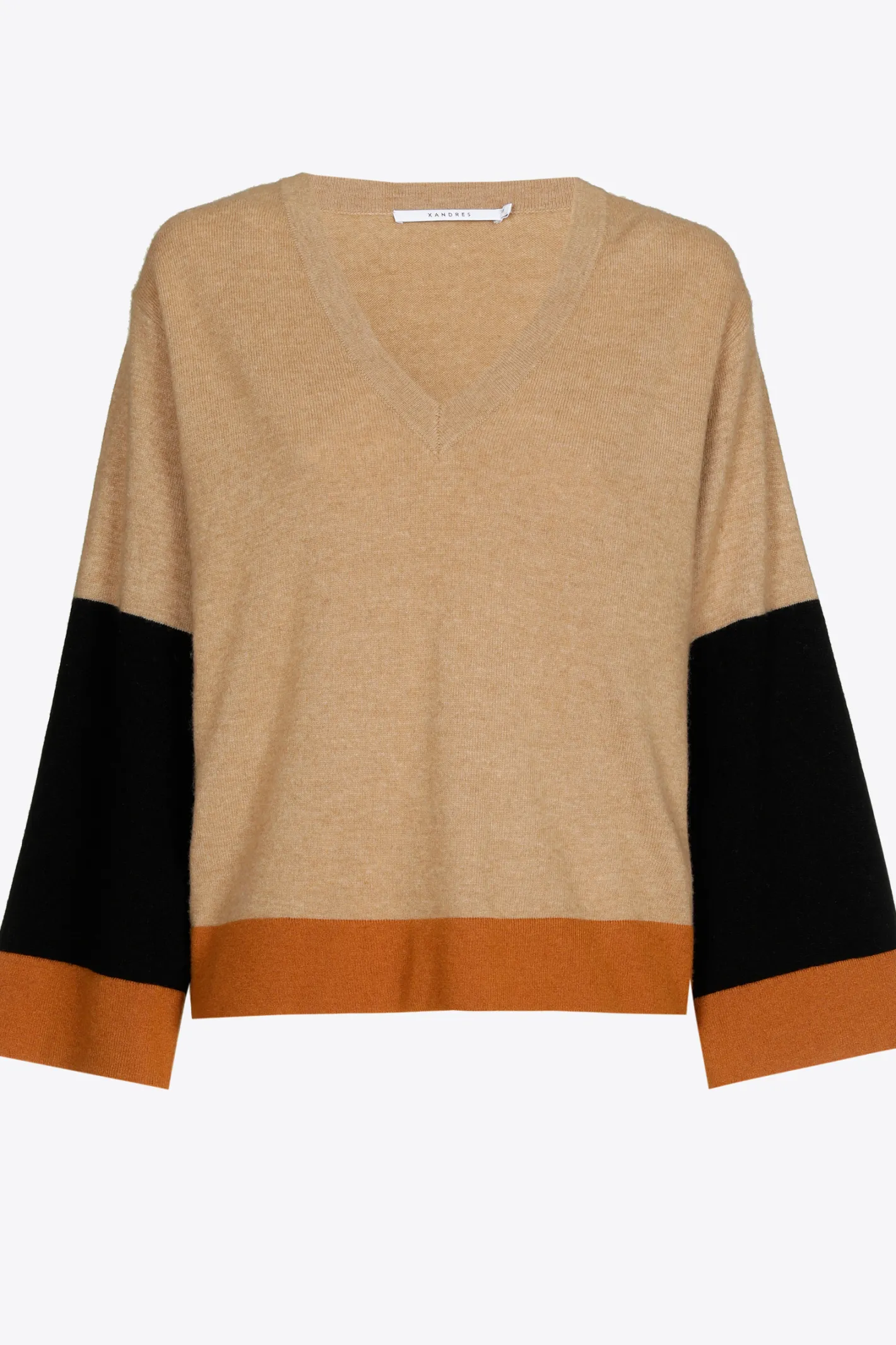 Best Sale Colorblock pull met V-hals DAMES Xandres Plus | Truien & Cardigans