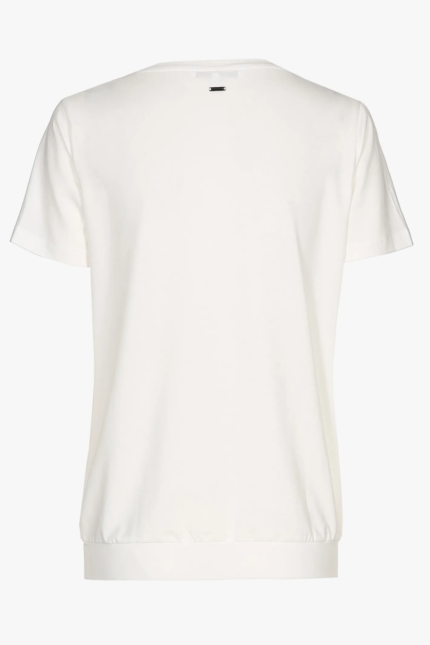 Outlet Ecru T-shirt met V-hals DAMES Xandres Plus | Essentials