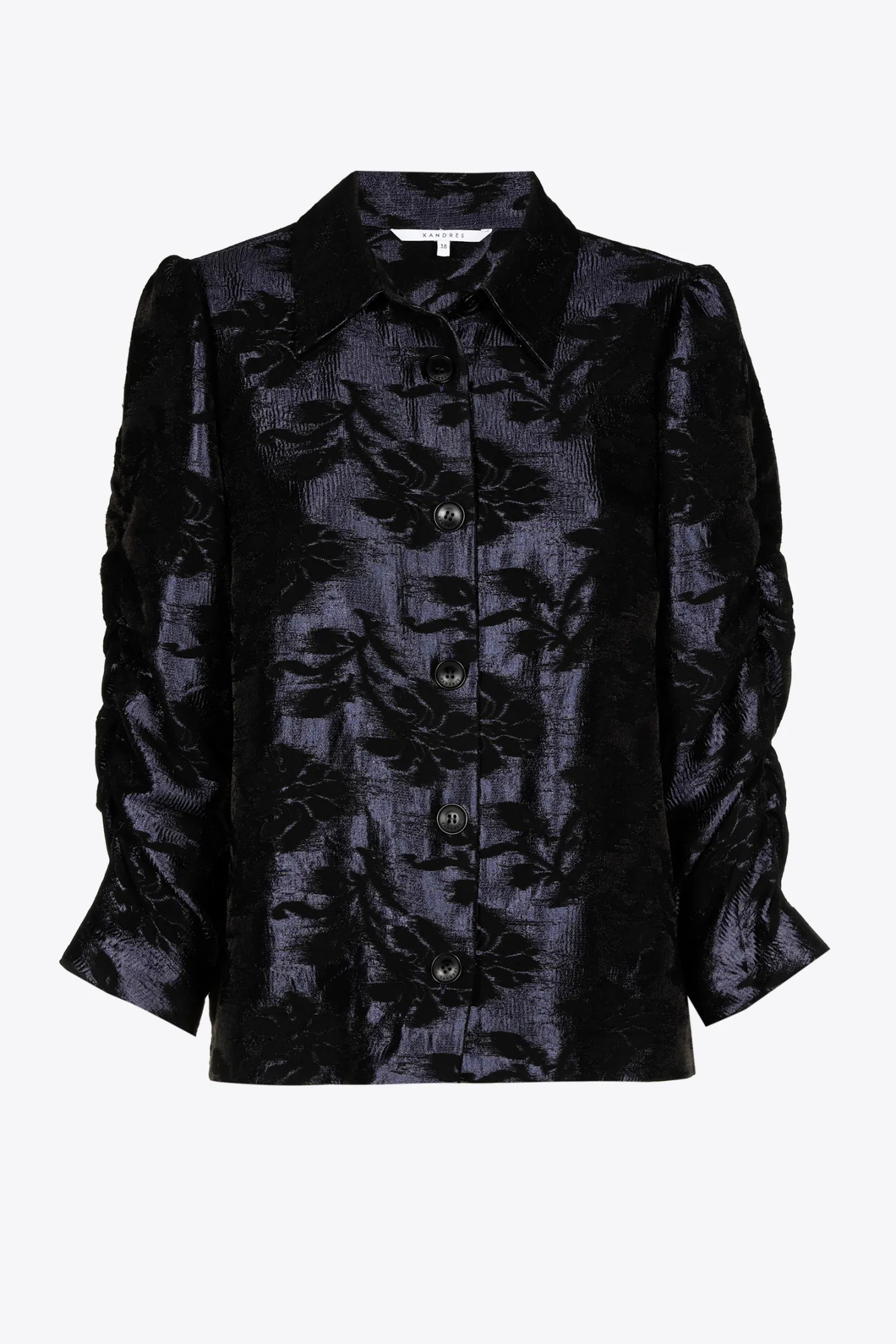 Sale Jacquard blouse met bloemenprint DAMES Blouses