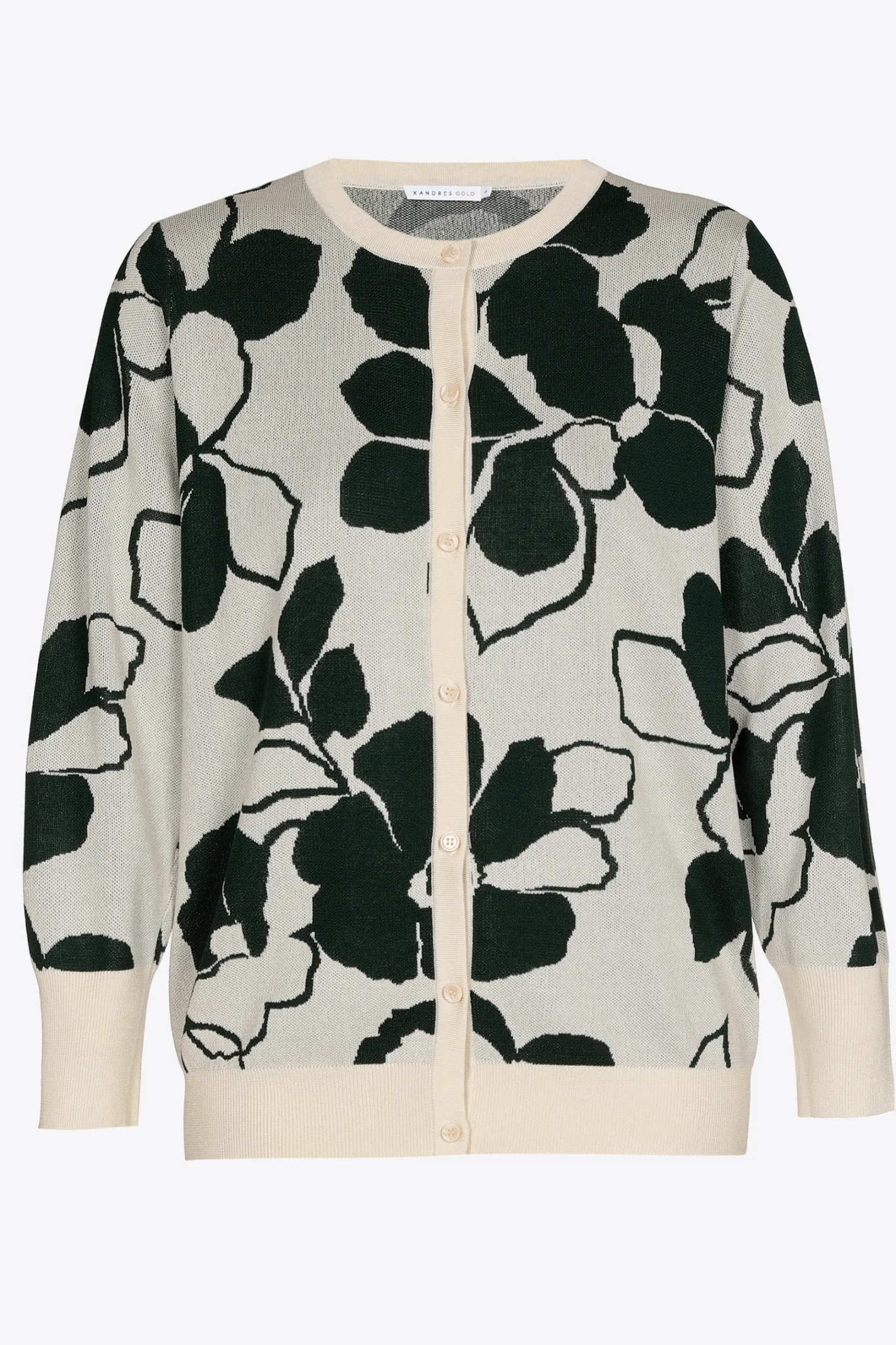 Flash Sale Jacquard gilet met bloemenprint DAMES Xandres Plus | Truien & Cardigans