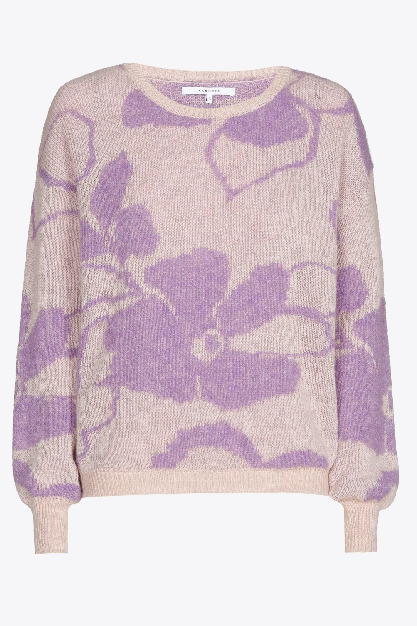 Outlet Jacquard knit met bloemenprint DAMES Xandres Plus | Truien & Cardigans