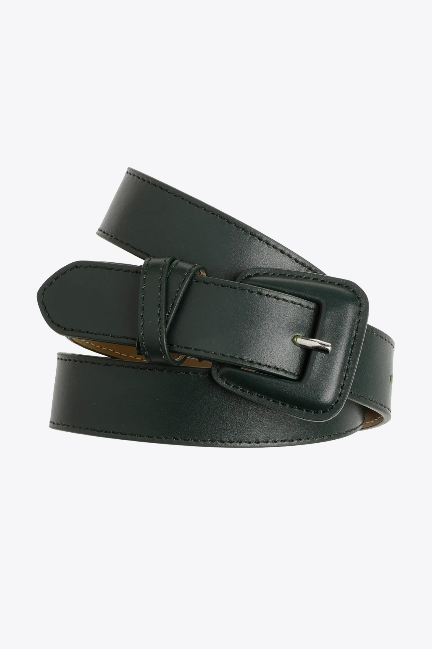 Best Sale Lederen riem met afgeronde gesp DAMES Accessoires