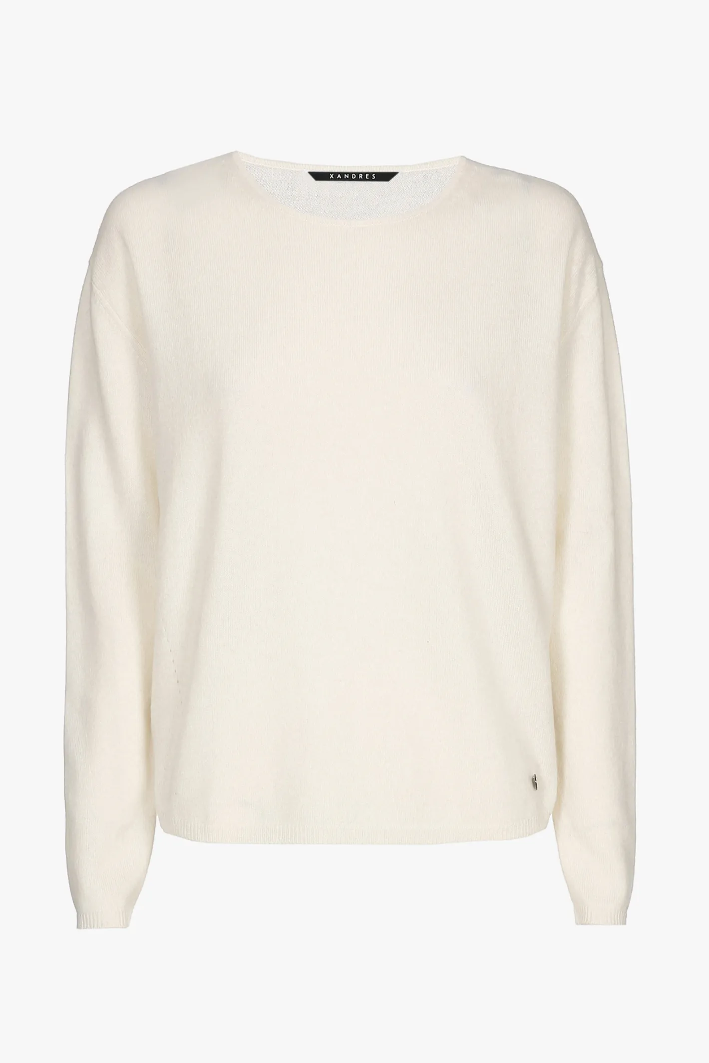 Shop Witte cashmere pull met ronde hals DAMES Essentials | Truien & Cardigans