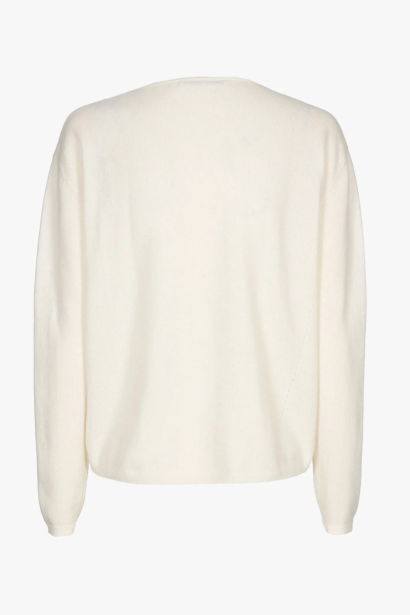 Shop Witte cashmere pull met ronde hals DAMES Essentials | Truien & Cardigans