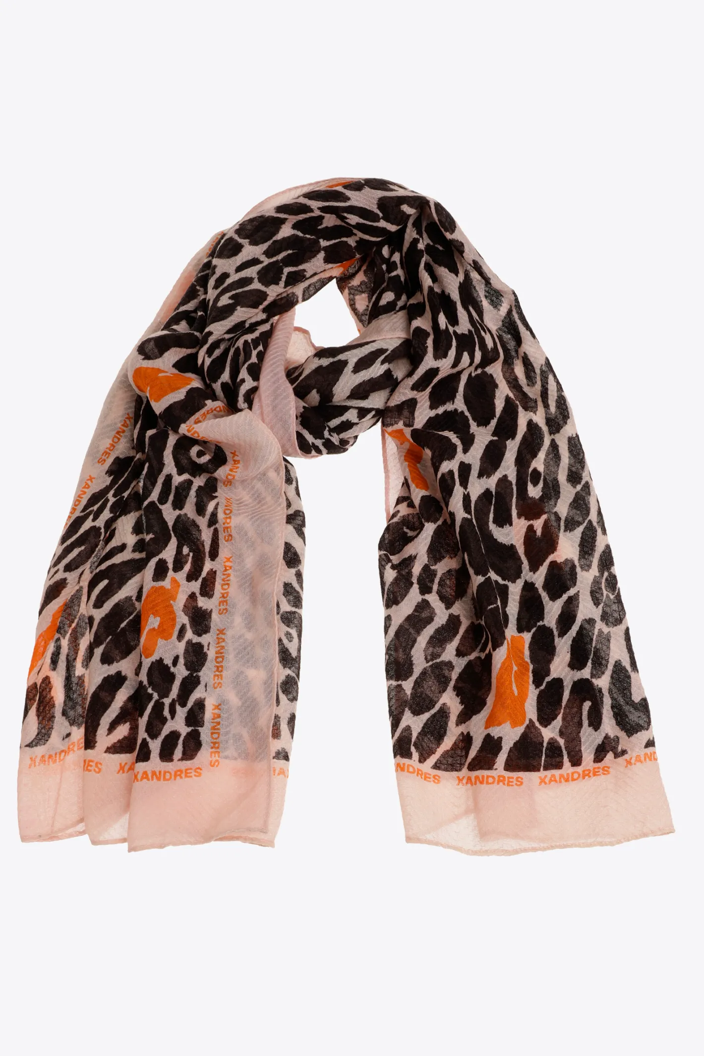 Outlet Wollen sjaal met luipaardprint DAMES Accessoires | Sjaals